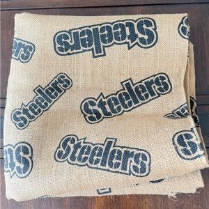 74 x 50” Pittsburgh Steelers Burlap Fabric NWOT